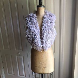 Forever21 Lilac Fuzzy Vest